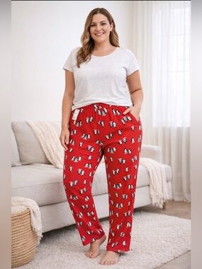 Sonoma Red Penguin-Print Sleepwear Pajama Pants